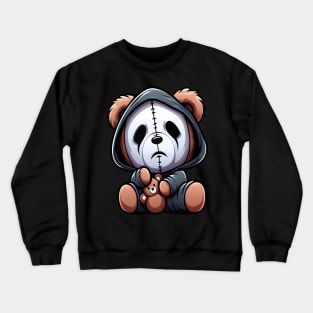 Cute Bear With Funny Scary Mask Kawaii Crewneck Sweatshirt